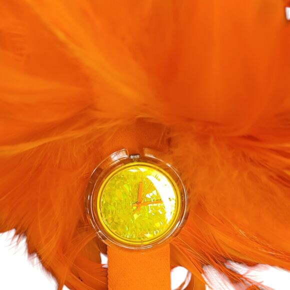 1996 Swatch Specials Pop Watch FEATHERS PMZ105 Designed By Rudolph Moshammer
